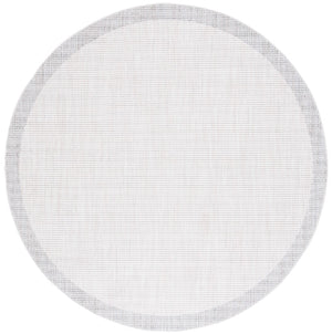 Safavieh Msr1920 Serenity Power Loomed Modern Rug Ivory / Grey 6'-7" x 6'-7" Round