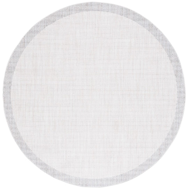 Safavieh Msr1920 Serenity Power Loomed Modern Rug Ivory / Grey 6'-7" x 6'-7" Round