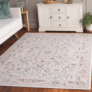 Safavieh Martha Stewart Traditional Area Rug With Intricate Floral Motifs For Timeless Home Elegance Beige ,Grey 85% Polypropylene,15% Polyester Msr1930b-6
