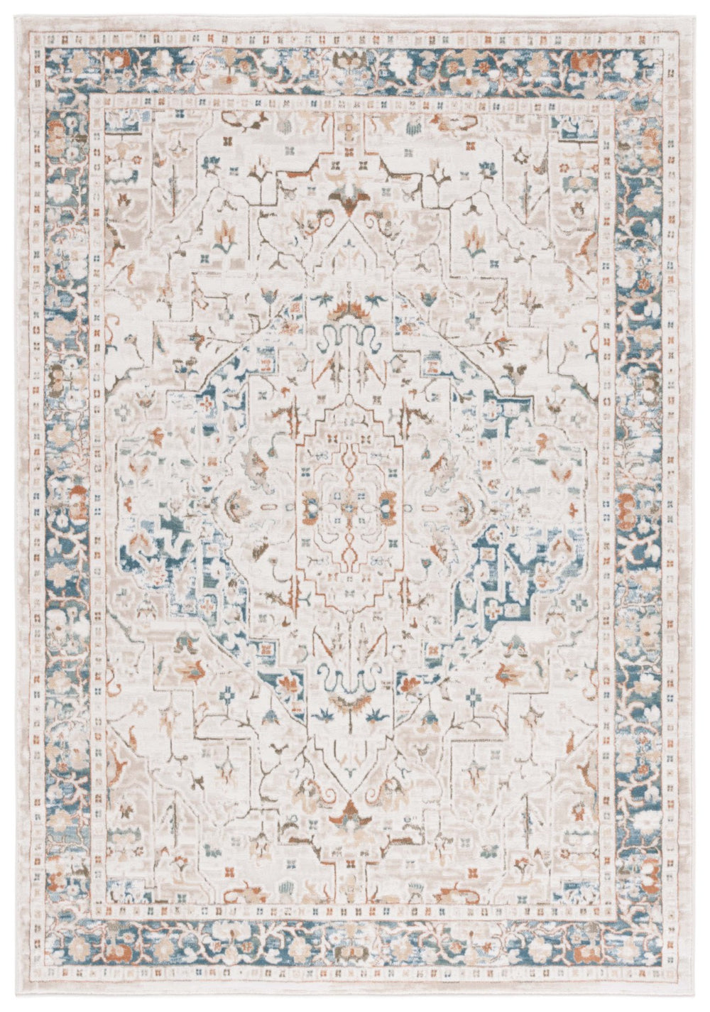 Safavieh Martha Stewart Elegant Area Rug - Timeless Design, Durable Craftsmanship, Perfect For Any Space Beige ,Blue 85% Polypropylene,15% Polyester Msr1932b-6