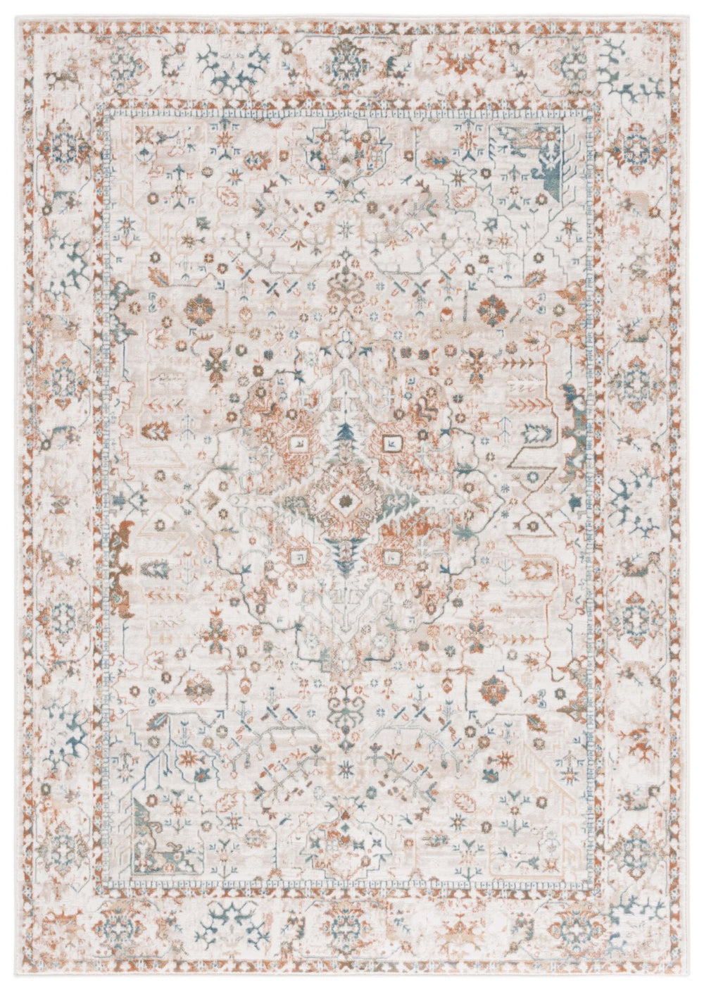 Safavieh Martha Stewart Vintage Elegance Area Rug - Traditional Turkish Design For Timeless Home Décor Beige ,Rust 85% Polypropylene,15% Polyester Msr1933b-6