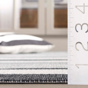 Safavieh Msr Indoor/Outdoor Area Rug - Stylish Striped Design In Sophisticated Grey Tones For Any Space Light Grey ,Charcoal Polypropylene Msr222f-5