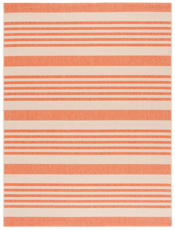 Safavieh Msr Indoor/Outdoor Area Rug - Stylish Striped Design In Sophisticated Grey Tones For Any Space Rust ,Creme Polypropylene Msr222p-6