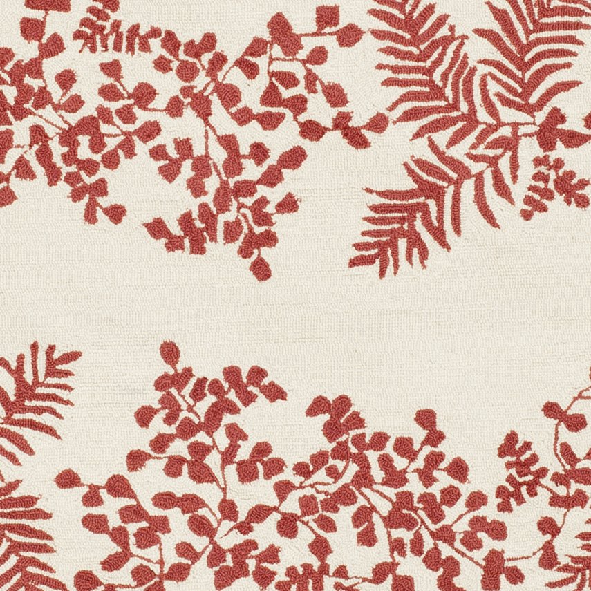 Safavieh Ms Fern Row Red Dahlia Round Wool Pile Area Rug - Luxurious 6' X 6' Design For Timeless Elegance Red ,Dahlia Wool Pile Msr2321b-6r
