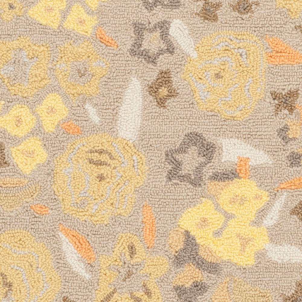 Safavieh Ms Watercolor Garden Wool Pile Area Rug - Artisanal Charm Meets Contemporary Elegance For Your Home Nutshell Wool Pile Msr2325c-4r