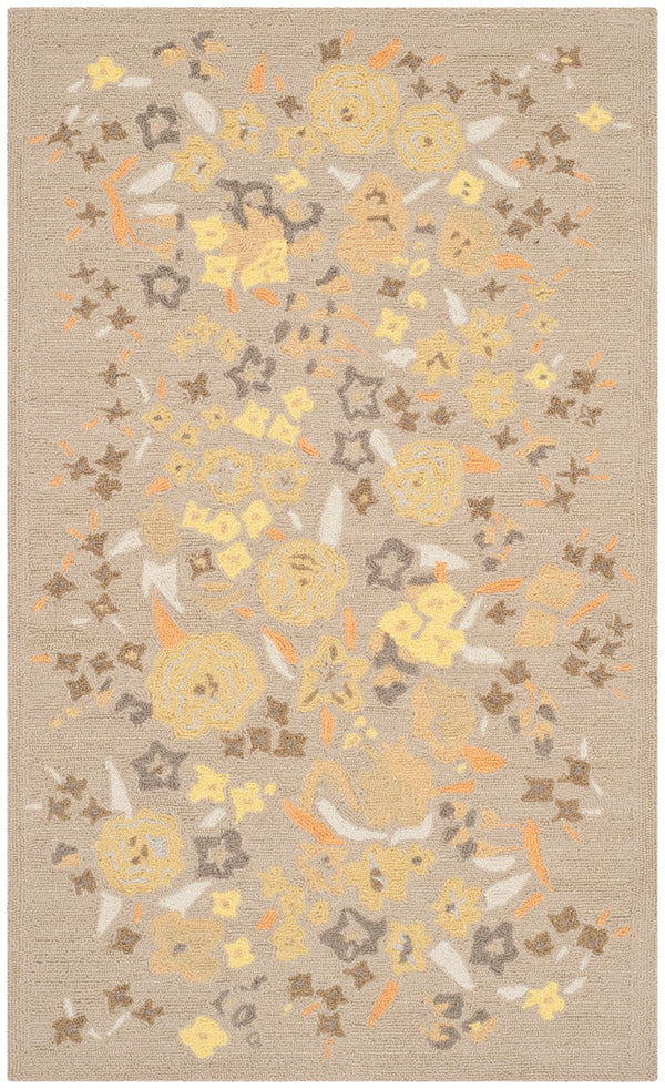 Safavieh Ms Watercolor Garden Wool Pile Area Rug - Artisanal Charm Meets Contemporary Elegance For Your Home Nutshell Wool Pile Msr2325c-4r