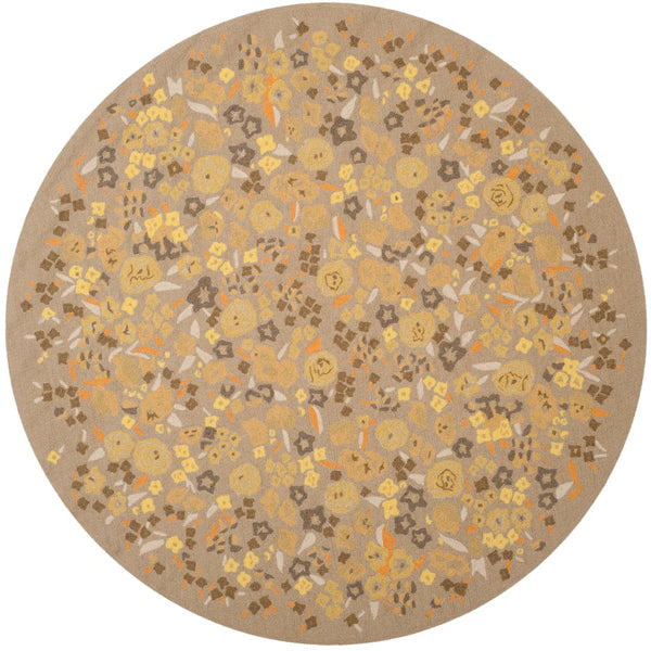 Safavieh Ms Watercolor Garden Wool Pile Area Rug - Artisanal Charm Meets Contemporary Elegance For Your Home Nutshell Wool Pile Msr2325c-4r