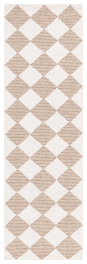 Safavieh Msr Hand Tufted Geometric Wool Cotton Area Rug - Elegant Design For Timeless Home Decor Style Natural ,Beige 85% Wool And 15% Cotton With Latex Msr3362b-2