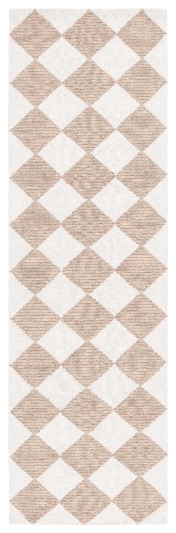 Safavieh Msr Hand Tufted Geometric Wool Cotton Area Rug - Elegant Design For Timeless Home Decor Style Natural ,Beige 85% Wool And 15% Cotton With Latex Msr3362b-2