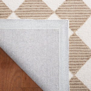 Safavieh Msr Hand Tufted Geometric Wool Cotton Area Rug - Elegant Design For Timeless Home Decor Style Natural ,Beige 85% Wool And 15% Cotton With Latex Msr3362b-2
