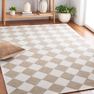 Safavieh Msr Hand-tufted Geometric Rug - Soft Wool Blend, Elegant Design For Hallways And Living Spaces Natural ,Beige 85% Wool And 15% Cotton With Latex Msr3362b-210