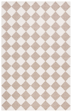 Safavieh Msr Hand-tufted Geometric Rug - Soft Wool Blend, Elegant Design For Hallways And Living Spaces Natural ,Beige 85% Wool And 15% Cotton With Latex Msr3362b-210