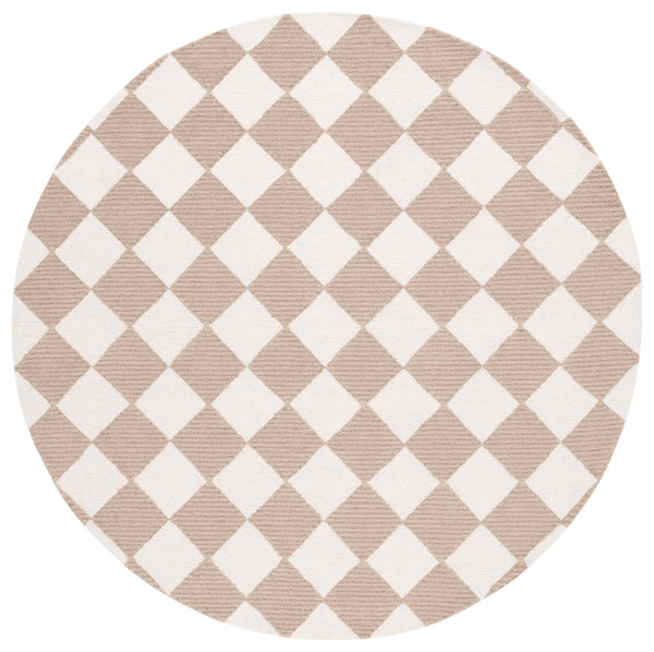 Safavieh Msr Hand Tufted Geometric Wool Cotton Area Rug - Elegant Design For Timeless Home Decor Style Natural ,Beige 85% Wool And 15% Cotton With Latex Msr3362b-2