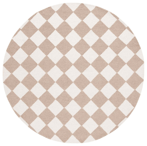 Safavieh Msr Hand-tufted Geometric Rug - Soft Wool Blend, Elegant Design For Hallways And Living Spaces Natural ,Beige 85% Wool And 15% Cotton With Latex Msr3362b-210