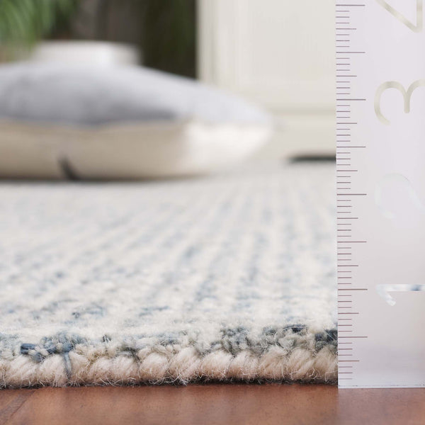 Safavieh Martha Stewart Hand-tufted Area Rug In Elegant Grey & Ivory - Artisan Crafted For Your Home Decor Blue ,Ivory 80% Wool 20% Cotton Msr3366m-4