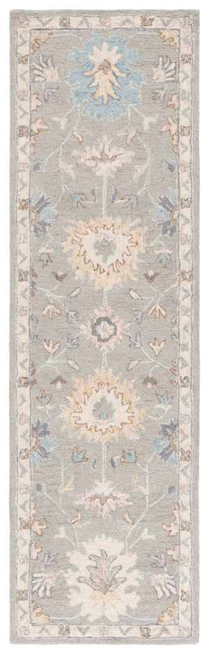 Safavieh Martha Handcrafted Area Rug - Elegant Floral And Geometric Design For Timeless Home Décor Upgrade Grey ,Ivory 80% Wool 20% Cotton Msr3367f-6r