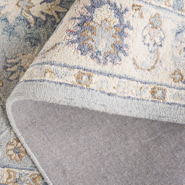 Safavieh Martha Handcrafted Area Rug - Elegant Floral And Geometric Design For Timeless Home Décor Upgrade Grey ,Ivory 80% Wool 20% Cotton Msr3367f-6r