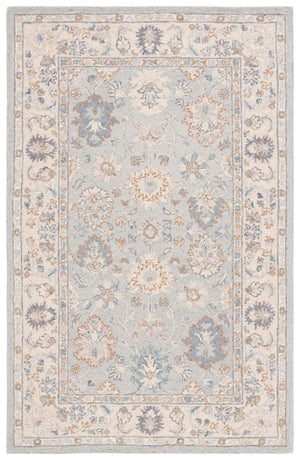 Safavieh Martha Handcrafted Area Rug - Elegant Floral And Geometric Design For Timeless Home Décor Upgrade Grey ,Ivory 80% Wool 20% Cotton Msr3367f-6r