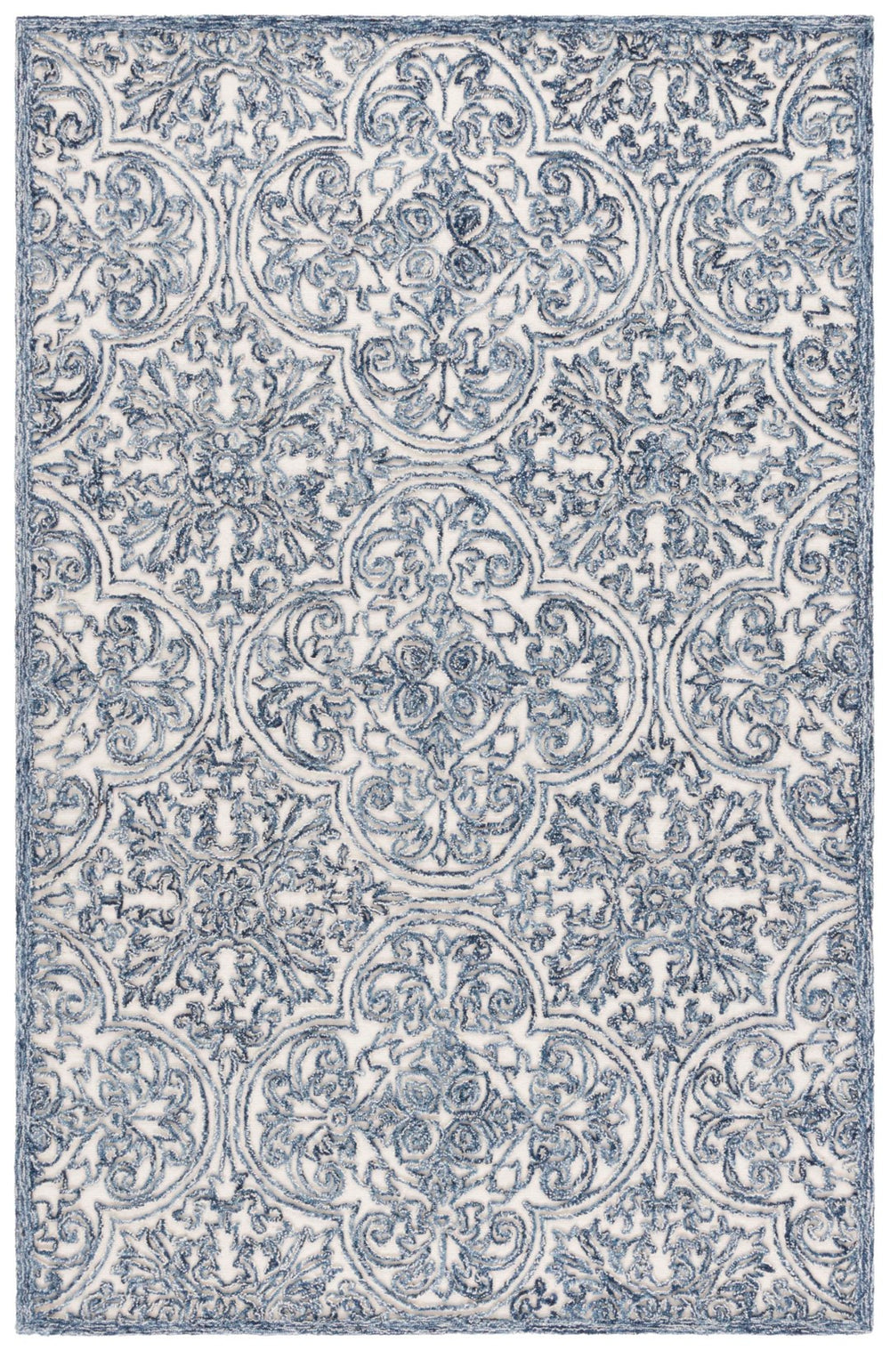 Safavieh Msr Hand Tufted Wool And Cotton Runner Rug - Elegant Floral Design For Timeless Home Décor Ivory ,Rust Wool And Cotton With Latex Msr3511p-4