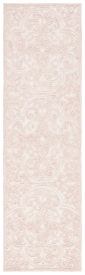 Safavieh Msr Hand Tufted Wool And Cotton Area Rug – Elegant Ivory And Pink Design For Timeless Home Style Ivory ,Pink Wool And Cotton With Latex Msr3511u-1115