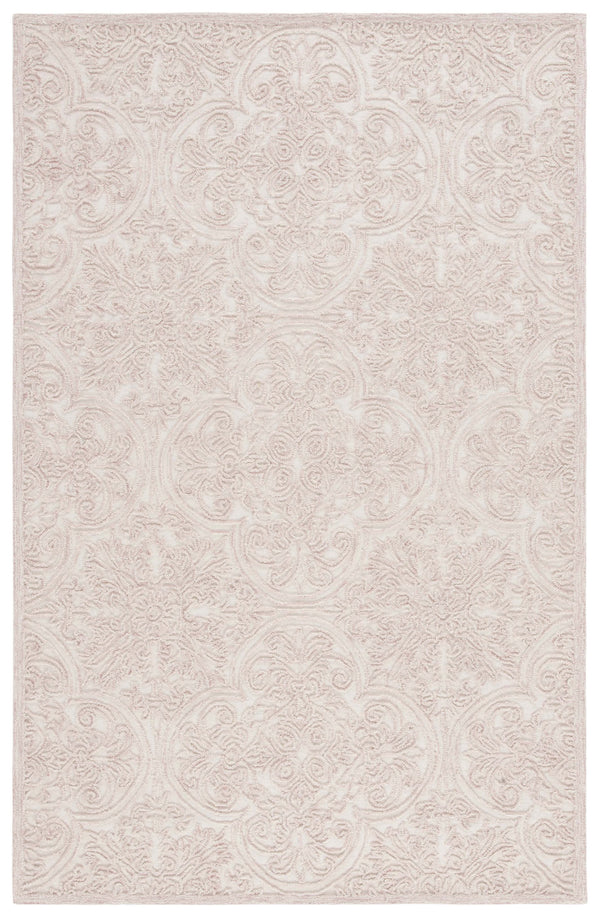 Safavieh Msr Hand Tufted Wool And Cotton Area Rug – Elegant Ivory And Pink Design For Timeless Home Style Ivory ,Pink Wool And Cotton With Latex Msr3511u-1115