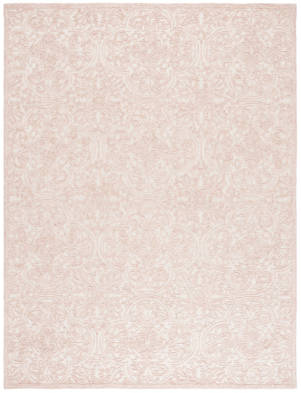 Safavieh Msr Hand Tufted Wool And Cotton Area Rug – Elegant Ivory And Pink Design For Timeless Home Style Ivory ,Pink Wool And Cotton With Latex Msr3511u-1115