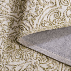 Safavieh Msr Hand-Tufted 8X10 Ivory Sage Area Rug — Wool-Cotton Low-Profile Baroque Motif For Living Rooms MSR3511W-8