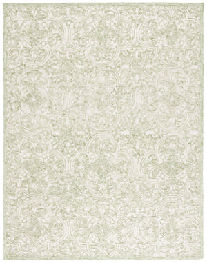 Safavieh Msr Hand Tufted Wool And Cotton Area Rug – Elegant Ivory And Pink Design For Timeless Home Style Ivory ,Green Wool And Cotton With Latex Msr3511y-6sq