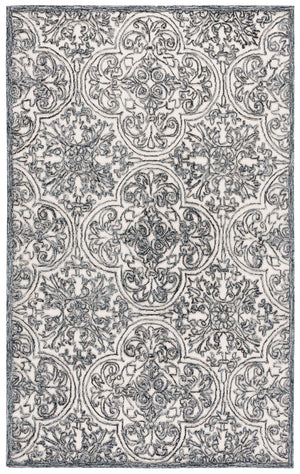 Safavieh Msr Hand Tufted Wool And Cotton Runner Rug - Elegant Floral Design For Timeless Home Décor Ivory ,Black Wool And Cotton With Latex Msr3511z-6