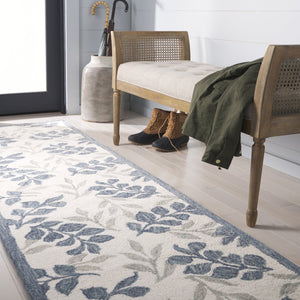 Safavieh Msr Hand Tufted Wool And Cotton Rug – Timeless Floral Design For Elegant Home Décor Transformation Ivory ,Grey 80% Wool And 20% Cotton Msr3526a-6sq