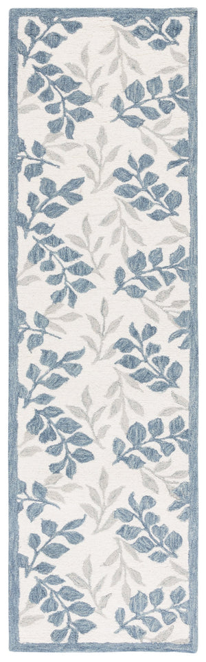 Safavieh Msr Hand Tufted Wool And Cotton Rug – Timeless Floral Design For Elegant Home Décor Transformation Ivory ,Grey 80% Wool And 20% Cotton Msr3526a-6sq