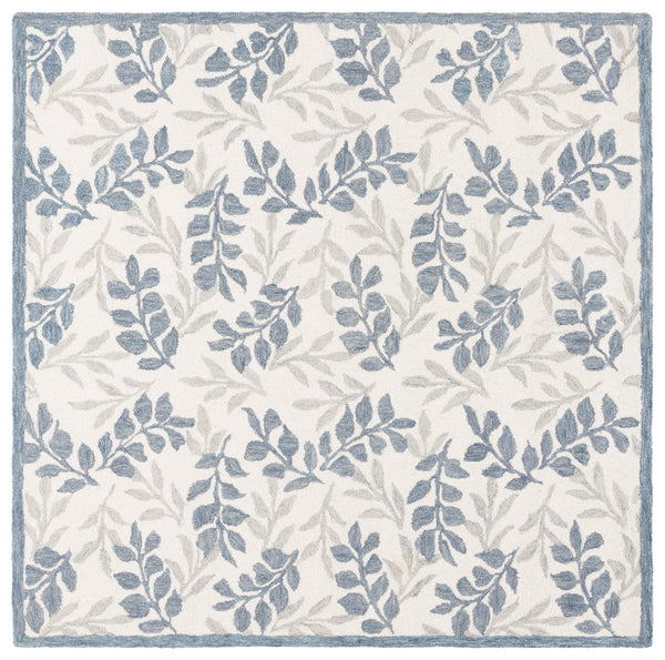 Safavieh Msr Hand Tufted Wool And Cotton Rug – Timeless Floral Design For Elegant Home Décor Transformation Ivory ,Grey 80% Wool And 20% Cotton Msr3526a-6sq