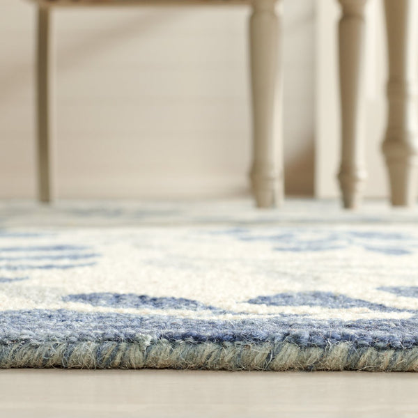 Safavieh Msr Hand Tufted Wool And Cotton Rug – Timeless Floral Design For Elegant Home Décor Transformation Ivory ,Grey 80% Wool And 20% Cotton Msr3526a-6sq