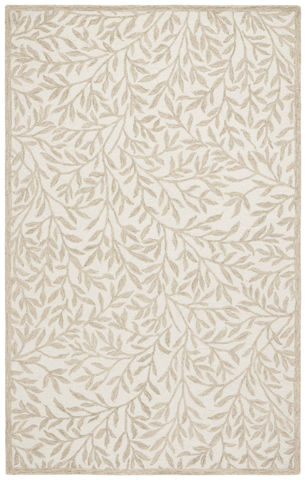 Safavieh Msr Hand-tufted Area Rug – Elegant Ivory And Beige Botanical Design For Timeless Home Decor Ivory ,Beige 80% Wool,20% Cotton Msr3527a-5