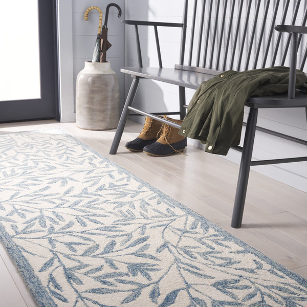 Safavieh Msr Hand-tufted Area Rug – Elegant Ivory And Beige Botanical Design For Timeless Home Decor Ivory ,Blue 80% Wool,20% Cotton Msr3527l-5