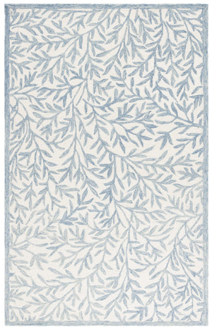 Safavieh Msr Hand-tufted Area Rug – Elegant Ivory And Beige Botanical Design For Timeless Home Decor Ivory ,Blue 80% Wool,20% Cotton Msr3527l-5
