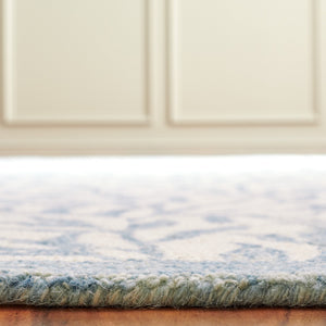 Safavieh Msr Hand-tufted 8' X 10' Ivory & Blue Area Rug - Elegant Floral Design For Timeless Home Decor Ivory ,Blue 80% Wool,20% Cotton Msr3527l-8