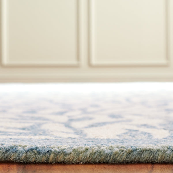 Safavieh Msr Hand-tufted 8' X 10' Ivory & Blue Area Rug - Elegant Floral Design For Timeless Home Decor Ivory ,Blue 80% Wool,20% Cotton Msr3527l-8