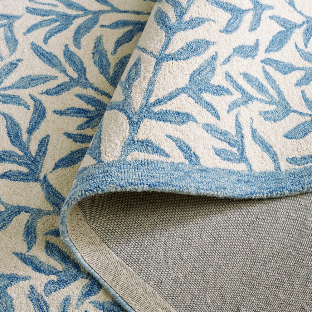 Safavieh Msr Hand-tufted 8' X 10' Ivory & Blue Area Rug - Elegant Floral Design For Timeless Home Decor Ivory ,Blue 80% Wool,20% Cotton Msr3527l-8