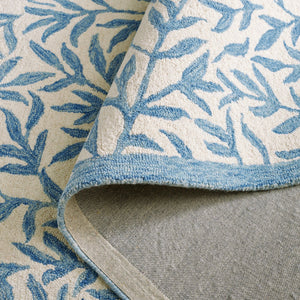 Safavieh Msr Hand-tufted 8' X 10' Ivory & Blue Area Rug - Elegant Floral Design For Timeless Home Decor Ivory ,Blue 80% Wool,20% Cotton Msr3527l-8
