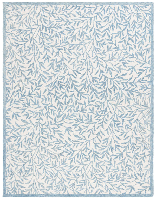 Safavieh Msr Hand-tufted 8' X 10' Ivory & Blue Area Rug - Elegant Floral Design For Timeless Home Decor Ivory ,Blue 80% Wool,20% Cotton Msr3527l-8