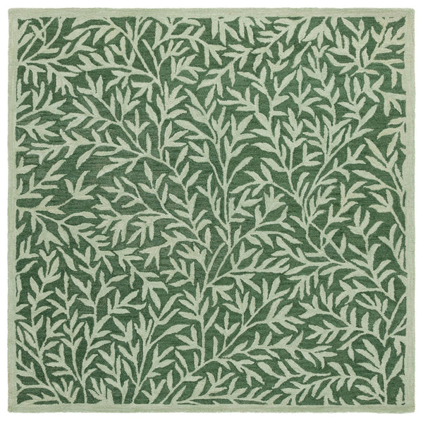 Safavieh Msr Hand-tufted Area Rug – Elegant Ivory And Beige Botanical Design For Timeless Home Decor Green 80% Wool And 20% Cotton Msr3527y-6r