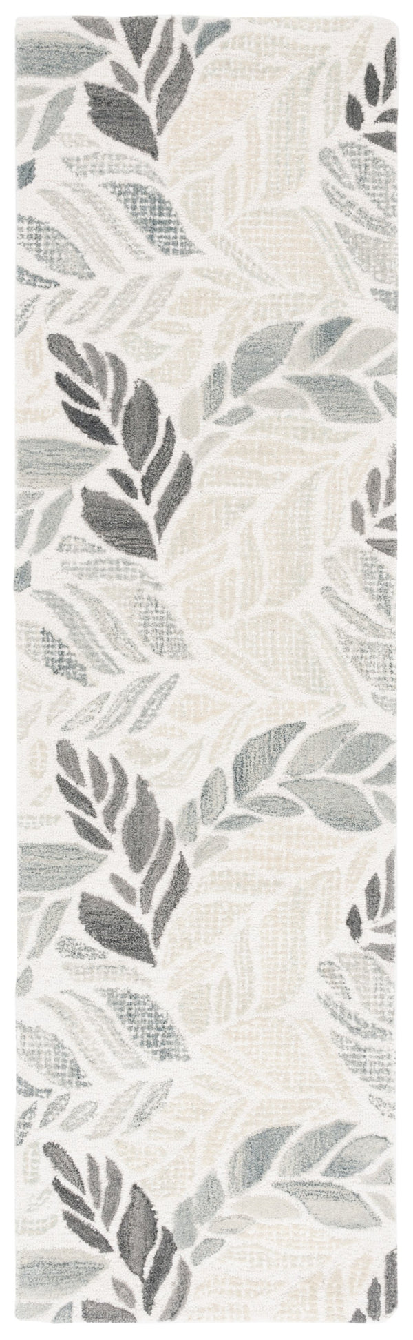 Safavieh Msr Elegant Hand-tufted Area Rug With Leaf Pattern - Luxurious Wool And Cotton Blend For Home Décor Ivory ,Grey 85% Wool,15% Cotton Msr3530f-4