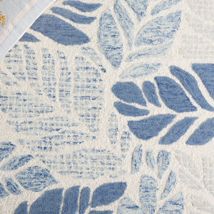 Safavieh Msr Elegant Hand-tufted Area Rug With Leaf Pattern - Luxurious Wool And Cotton Blend For Home Décor Ivory ,Blue 85% Wool,15% Cotton Msr3530m-8