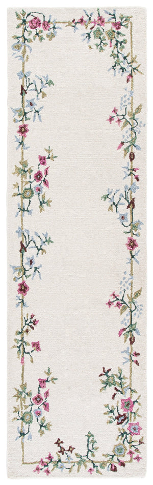 Safavieh Martha Hand-Tufted Wool Floral Area Rug In Ivory And Pink — Elegant Low-Profile 8X10 Centerpiece 9'-0" x 12'-0" MSR3540F-9