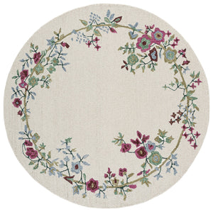 Safavieh Martha Hand-Tufted Wool Floral Area Rug In Ivory And Pink — Elegant Low-Profile 8X10 Centerpiece 9'-0" x 12'-0" MSR3540F-9