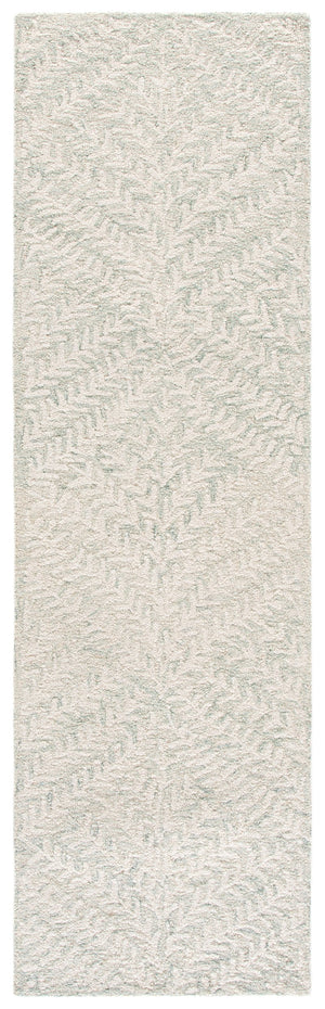 Safavieh Martha Hand-Tufted 8X10 Light Blue Ivory Floral Rug — 80% Wool 20% Cotton, Low-Profile Coastal Elegance MSR3552L-8