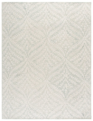 Safavieh Martha Hand-Tufted 8X10 Light Blue Ivory Floral Rug — 80% Wool 20% Cotton, Low-Profile Coastal Elegance MSR3552L-8
