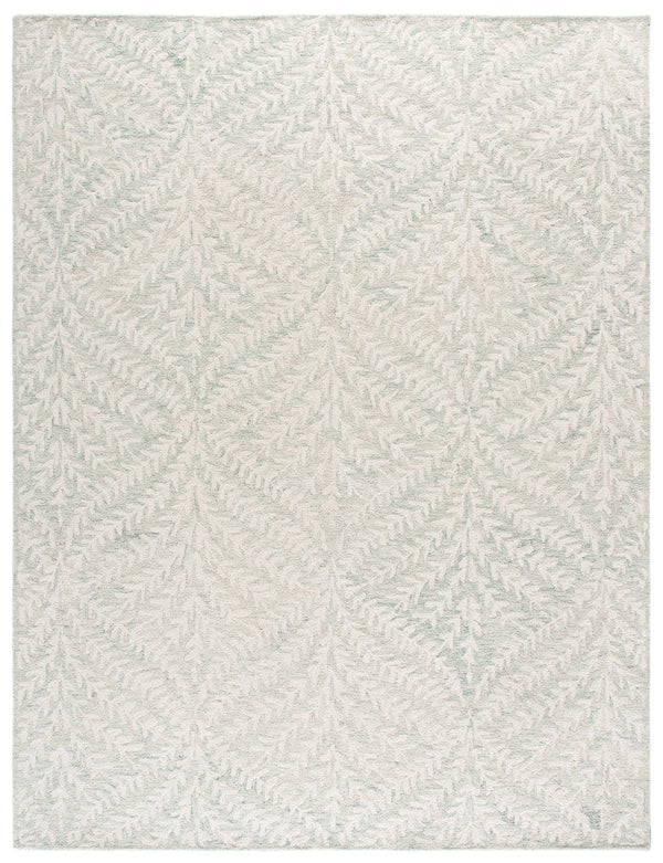 Safavieh Martha Hand-Tufted 8X10 Light Blue Ivory Floral Rug — 80% Wool 20% Cotton, Low-Profile Coastal Elegance MSR3552L-8