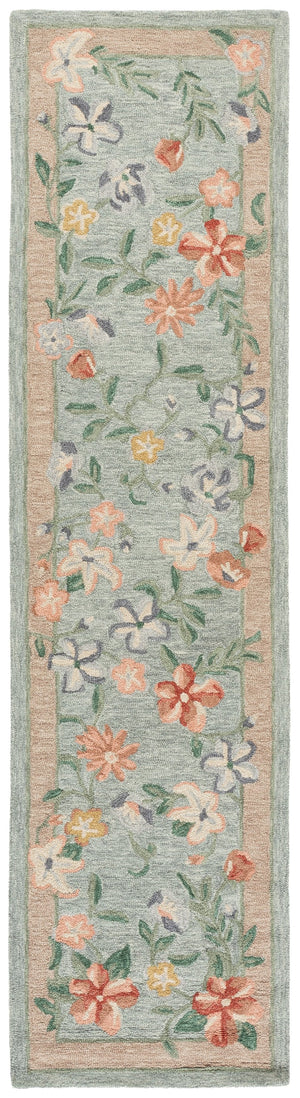 Safavieh Martha Hand-Tufted Wool-Cotton Floral Area Rug In Green And Rust Tones — Durable, Soft, Timeless Style 5'-0" x 8'-0" MSR3854Y-5